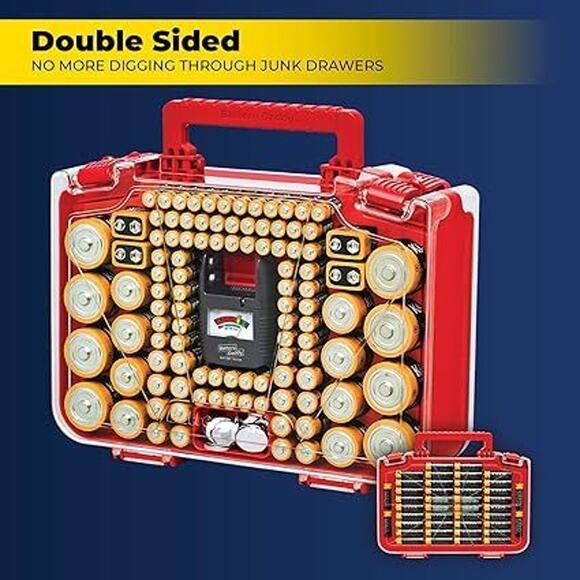Battery Daddy Battery Caddy Organizer with Storage Case and Tester Holds 150 - Picture 4 of 7